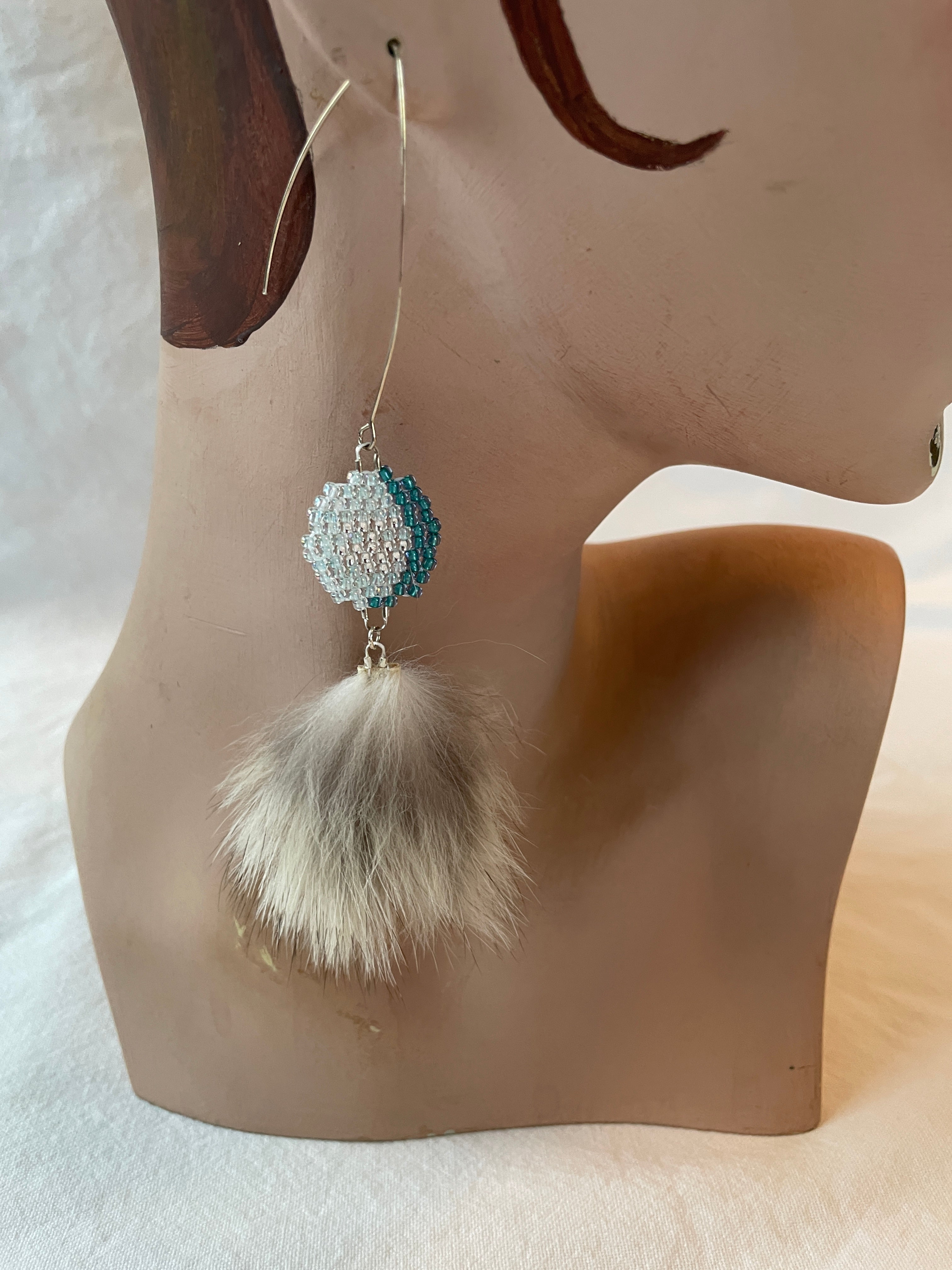 Ulo poms, blue