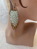 Feather fringes, iceblu and bronce