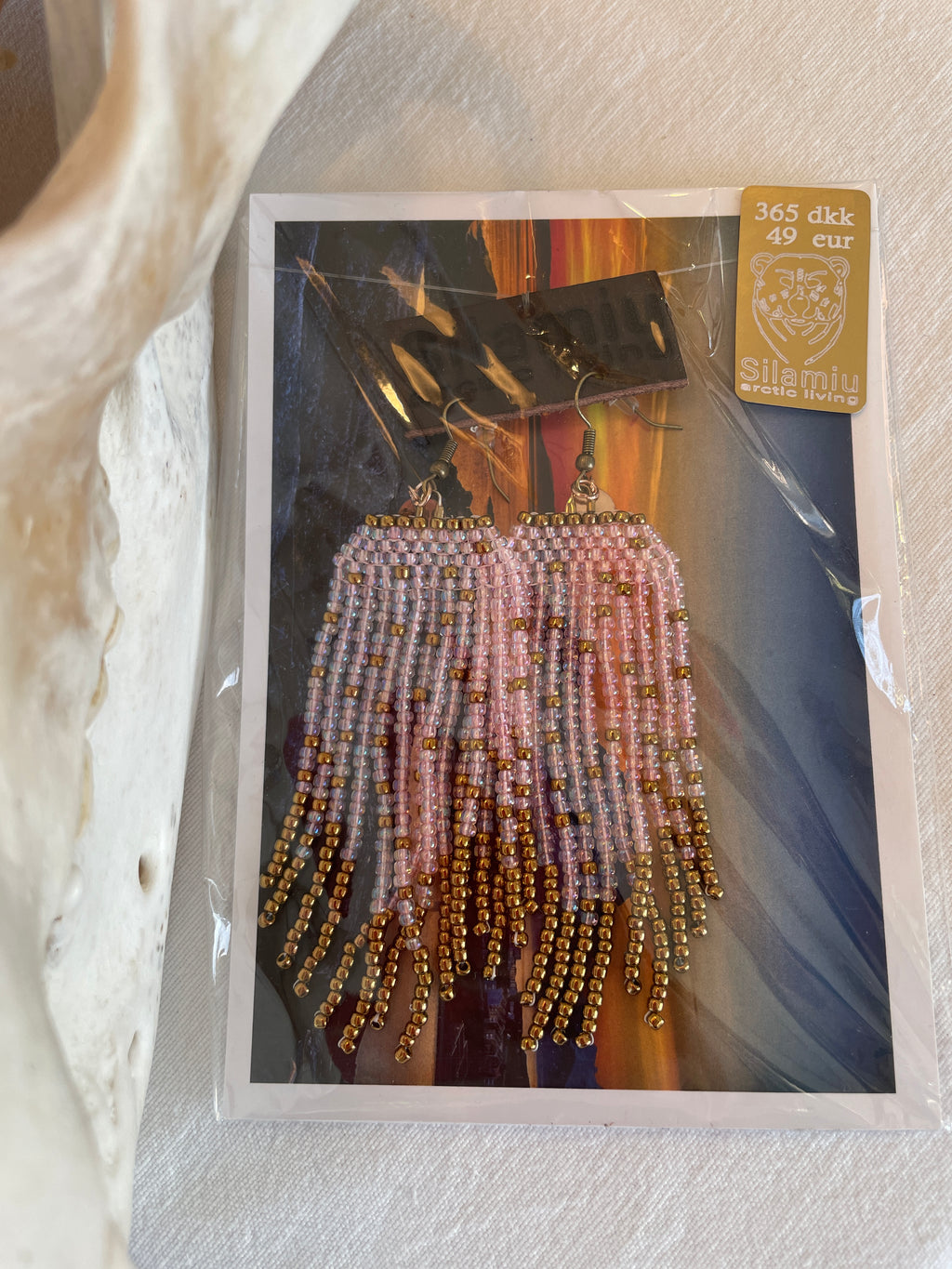 Feather fringes, icepink and bronce